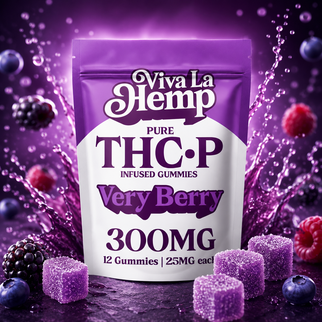 Pure THC-P Infused Gummies 300MG - Very Berry
