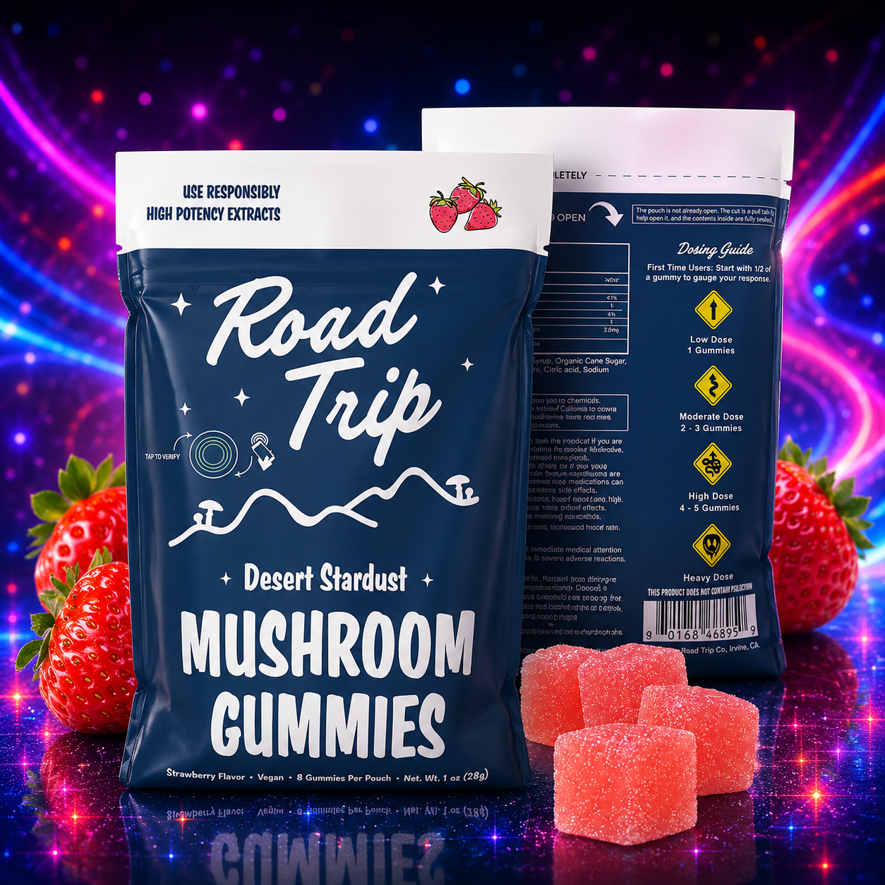 Desert Stardust Mushroom Gummies - Strawberry