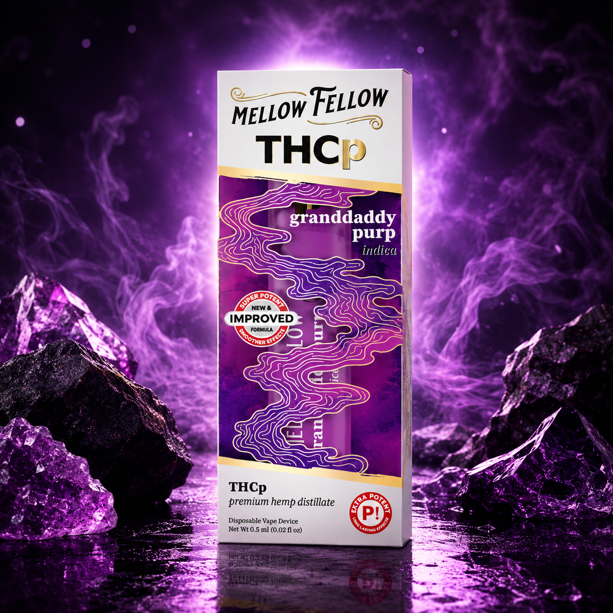 THCp 0.5g Disposable Vape - Granddaddy Purp (Indica)