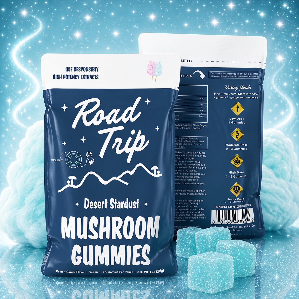 Desert Stardust Mushroom Gummies - Cotton Candy