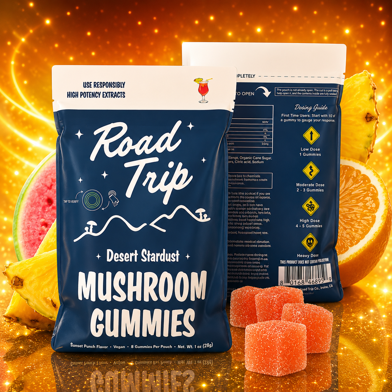 Desert Stardust Mushroom Gummies - Sunset Punch