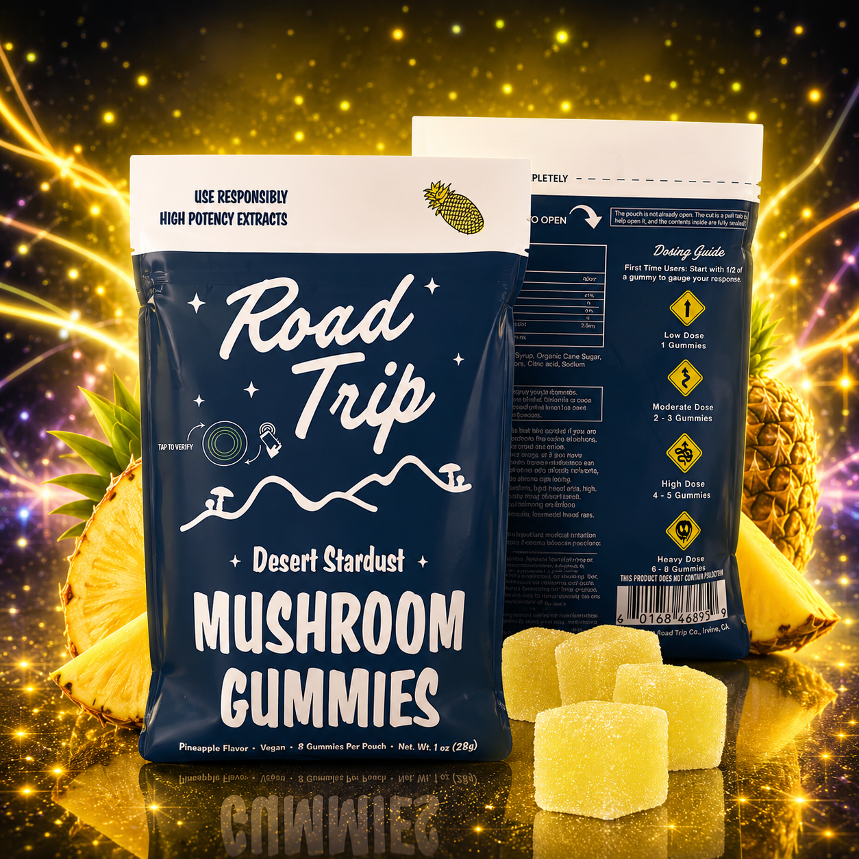 Desert Stardust Mushroom Gummies - Pineapple