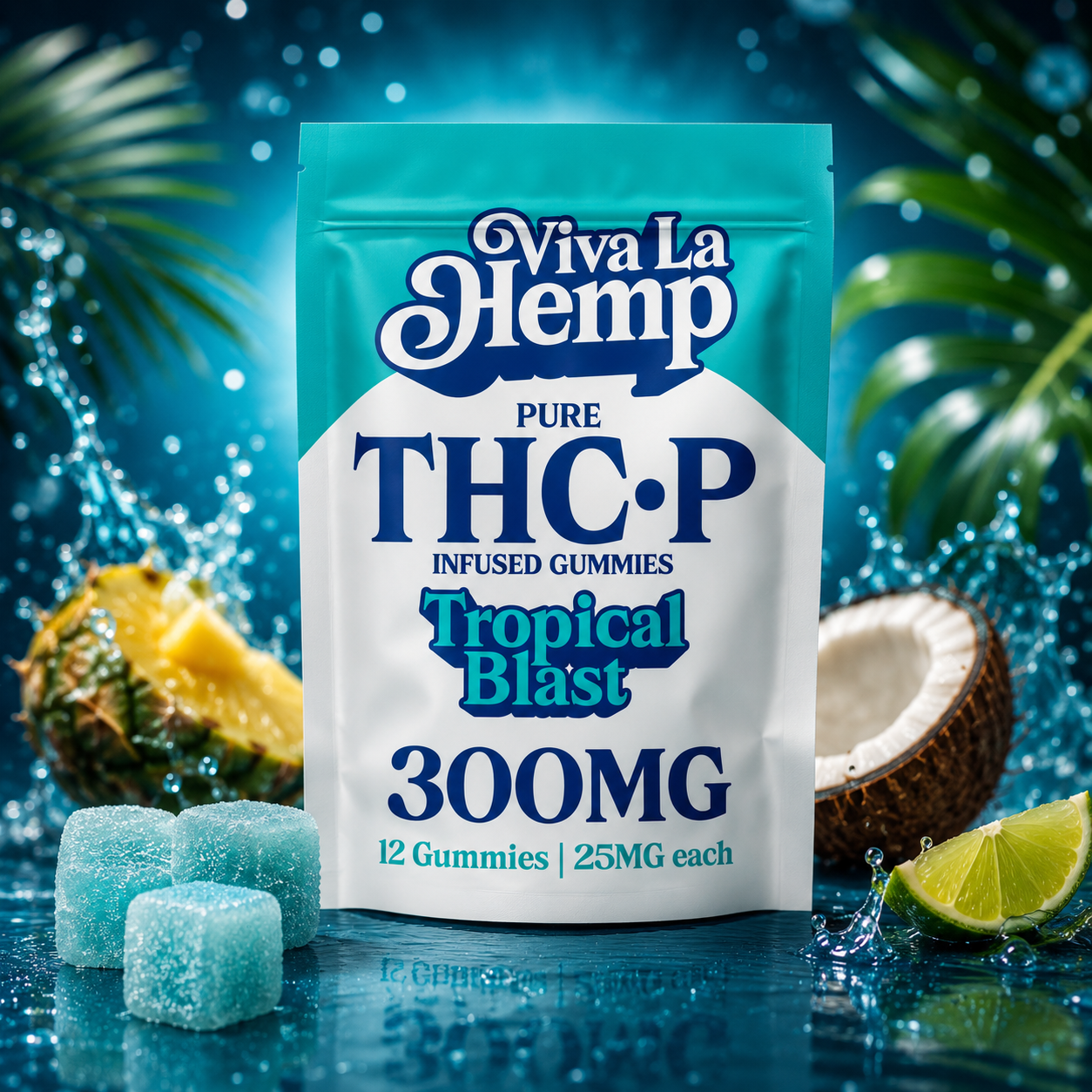 Pure THC-P Infused Gummies 300MG - Tropical Blast