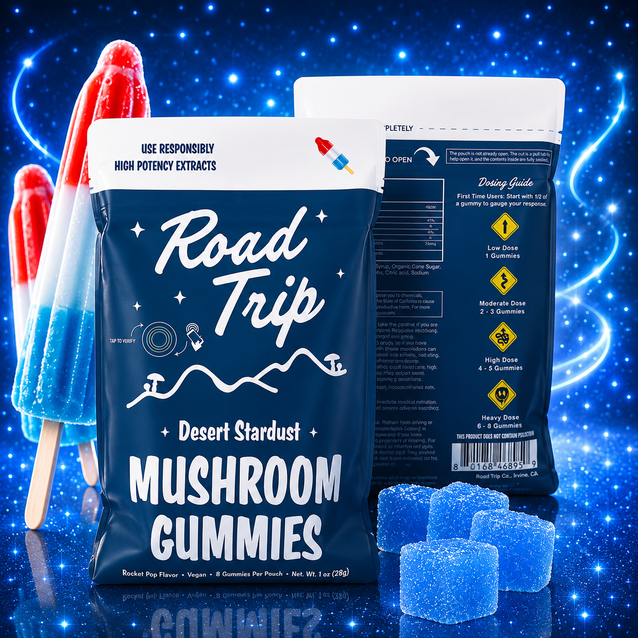 Desert Stardust Mushroom Gummies - Rocket Pop